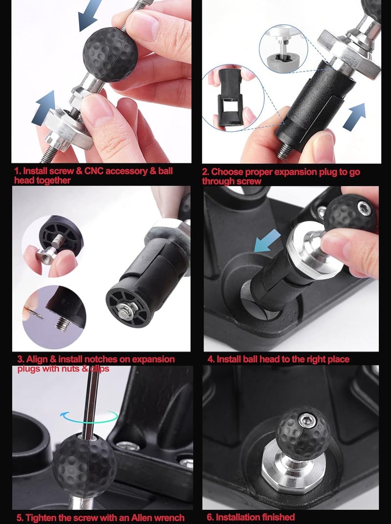 iMESTOU Motorcycle Fork Stem Mount 1 Inch Ball Base Adapter Suitable for Ram B Size Phone Mounts, Fits for 12-30mm Stem Holes, Works with Yamaha/Kawasaki Ninja/BMW/Suzuki/Ducati Motorcycles - Image 5